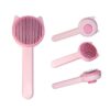 Pink Self-Cleaning Grooming Brush for Cats & Dogs – Gentle Undercoat Remover & Indoor Cat Brush Tool