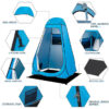 Pop Up Toilet Tent – Portable, Waterproof Camping Bathroom with UPF 50+ for Hiking, Beach & Privacy Changing/Shower Use