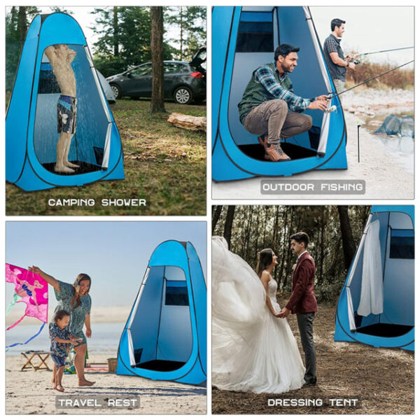 Pop Up Toilet Tent – Portable, Waterproof Camping Bathroom with UPF 50+ for Hiking, Beach & Privacy Changing/Shower Use