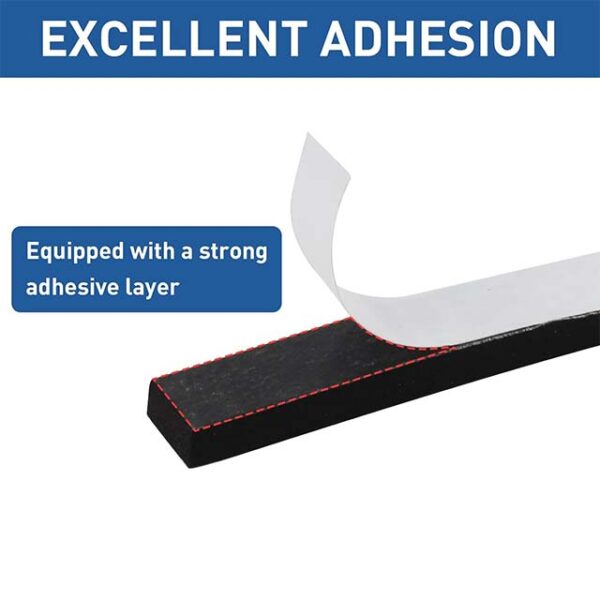 Premium High-Density Self-Adhesive Weather Stripping Foam Tape – Durable Insulation & Rubber Seal Strip, 1 Roll