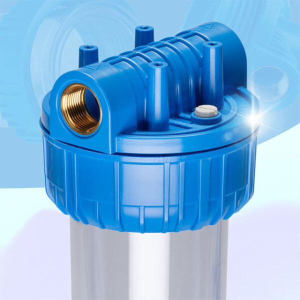 Premium Italian Filter Container Kit – 3/4 Inch Connections, Empty Housing with Mounting Bracket & Key for Superior Filtration Systems