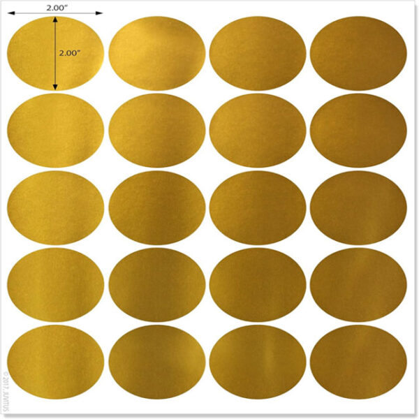 Premium Shiny Gold Foil Circle Labels for Laser Printers – Custom Gold Round Labels for Business, Crafts & Events