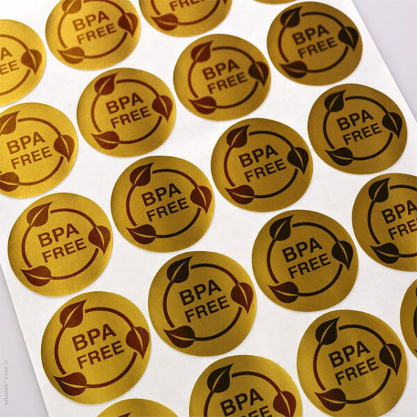 Premium Shiny Gold Foil Circle Labels for Laser Printers – Custom Gold Round Labels for Business, Crafts & Events