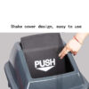 Rectangular Flip-Top Trash Can – Durable Plastic Bin for Hotels, Restaurants, Homes & Outdoor Use