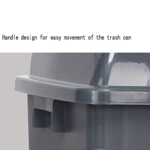Rectangular Flip-Top Trash Can – Durable Plastic Bin for Hotels, Restaurants, Homes & Outdoor Use