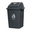 Rectangular Flip-Top Trash Can – Durable Plastic Bin for Hotels, Restaurants, Homes & Outdoor Use
