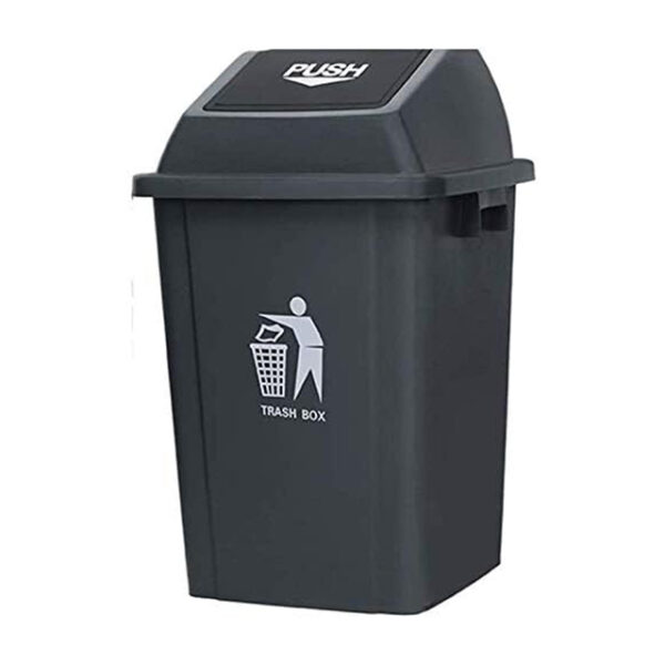 Rectangular Flip-Top Trash Can – Durable Plastic Bin for Hotels, Restaurants, Homes & Outdoor Use