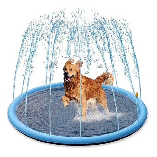 SplashPaws Refreshing Dog Sprinkler Pad – Interactive Outdoor Cooling Play Mat for Dogs, Summer Water Fun & Exercise