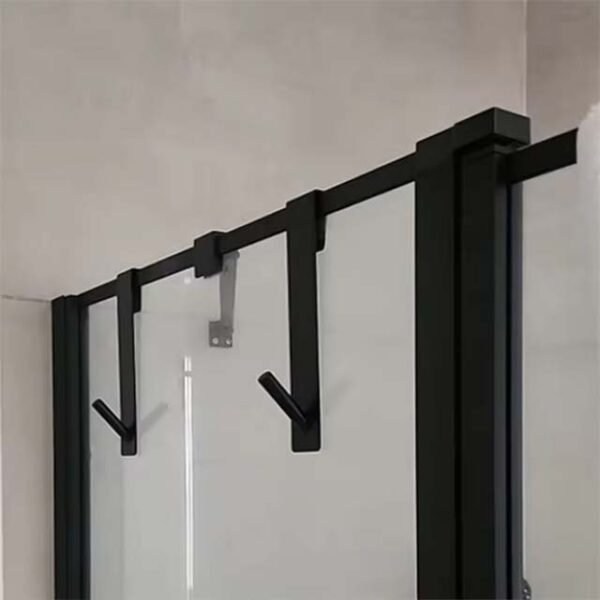 Stainless Steel S-Shape Over Glass Door Shower Towel Rack – Bathroom Bathrobe & Towel Hanger Hooks for Shower Door