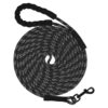 Taglory 30FT Long Dog Leash – Training & Recall Leash with Comfortable Padded Handle for Small, Medium & Large Dogs – Durable Walking & Camping Leash, Black
