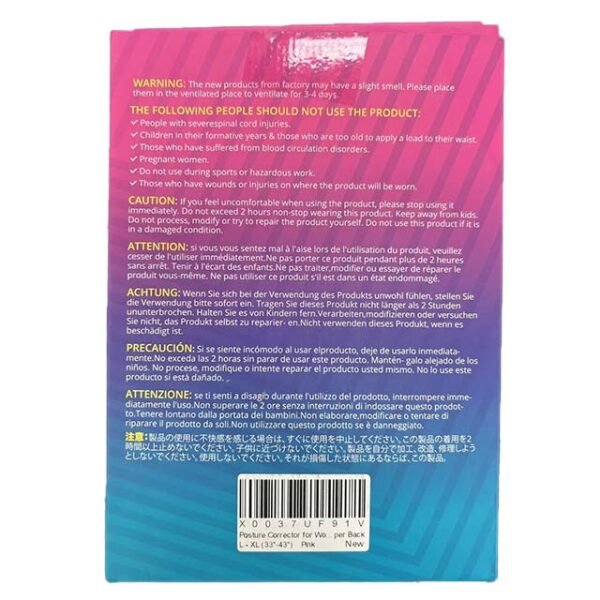 Vicorrect Pink Adjustable Posture Corrector – Upper Back Brace for Pain Relief & Improved Spinal Alignment for Men & Women