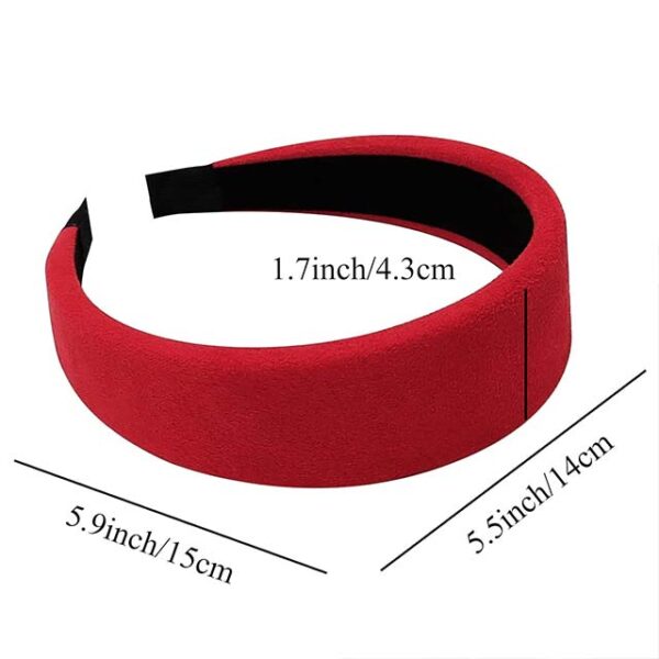 WOVOWOVO Women's Wide Velvet Headbands – 4PCS Non-Slip Thick Diademas & Trendy Hairbands for Girls and Women