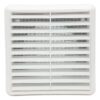 White Louvred Wall Vent Grille with Flyscreen – External Dimensions & 4-Inch Round Rear Spigot for Superior Ventilation