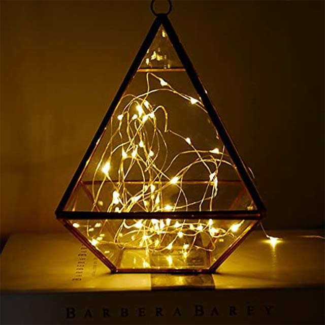 2 Pack LED Fairy String Lights – Mini Battery Operated Copper Wire LED Lights, 16ft Warm White Decorative Lighting for Bedrooms, Christmas, Weddings, Parties & Home Decor