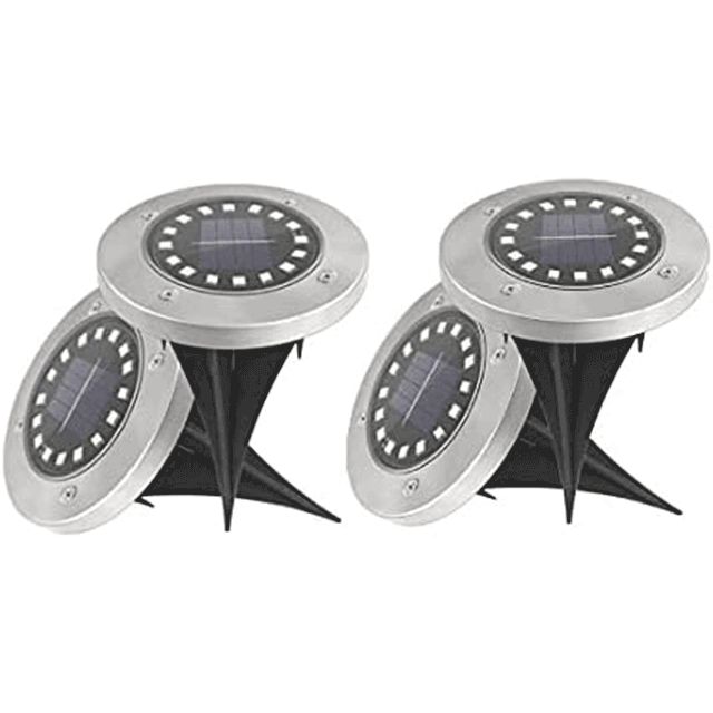 4-Pack Solar Powered Ground Lights