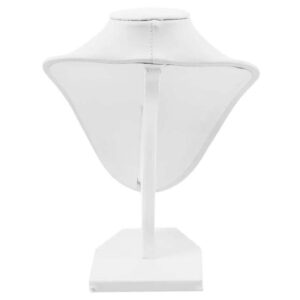 Elegant White Jewelry Stand – Portrait Model Necklace Display & Photography Prop (22x16cm)