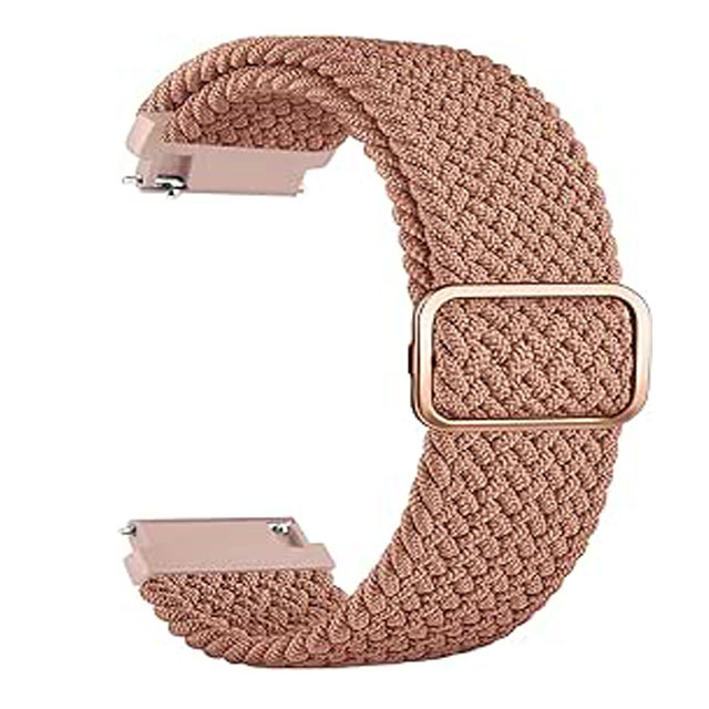 Garmin Pink Elastic Nylon Watch Band – 20mm Soft & Stretchy Strap for Garmin Vivoactive 5, Vivomove 3, Forerunner 245 & 645 Music
