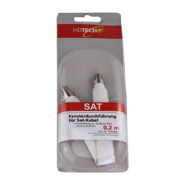 HEITECH Window Feed-Through for Satellite Cable – No-Drill Outdoor Unit Connection, Weatherproof & Easy Install