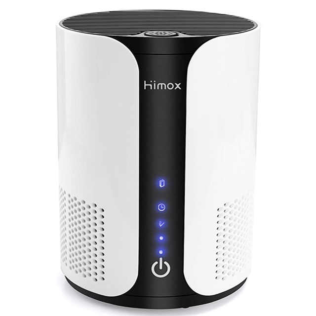 HIMOX AP01 Compact Air Purifier – Medical Grade H13 True HEPA Filter (99.97%) Ultra Quiet Desk Air Cleaner with 3-Stage Filtration for Home, Bedroom & Office Use