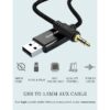 High-Speed USB to 3.5mm Aux Audio Cable for PC, PS4 & PS5 – USB2.0 to 1/8″ Jack Adapter Cord - Image 4