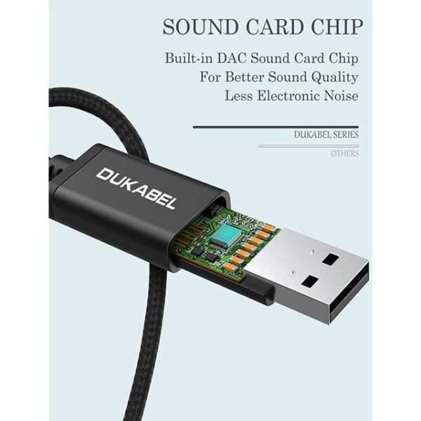 High-Speed USB to 3.5mm Aux Audio Cable for PC, PS4 & PS5 – USB2.0 to 1/8″ Jack Adapter Cord