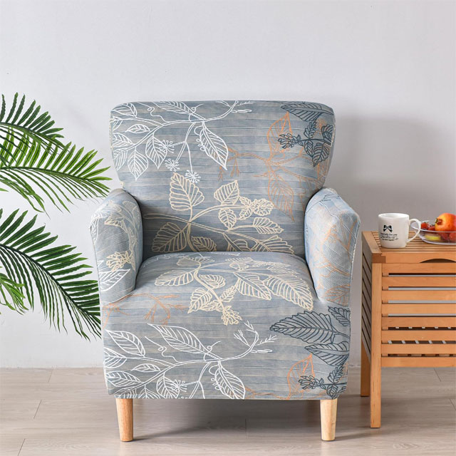 LiveGo Stretch Mid Century Modern Armchair Slipcover – 1-Piece Soft Accent Chair Cover with Arms for Living Room, Office & Reception Furniture Protection