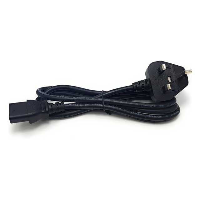 MainCore 1.8m UK 3-Pin to IEC C13 Mains Power Cable – Versatile Lead Cord for PC, Monitor, Kettle & More