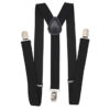 Men’s & Boys’ Black Elastic Suspenders – Stylish Adjustable Suspenders for Galas & Formal Occasions
