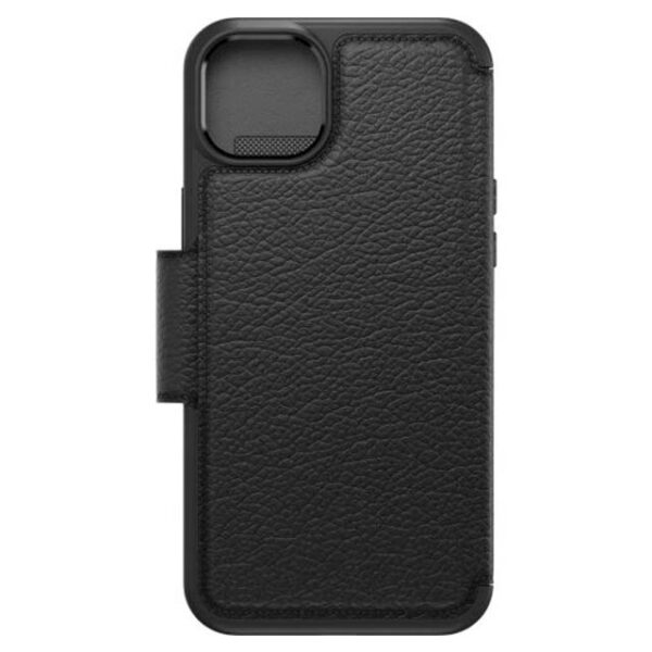 OtterBox Strada Series Premium Leather Case for iPhone 14 Plus – Shadow (Black) | Rugged Protection and Style