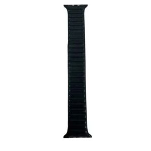 Pre-Owned Genuine Apple Watch Leather Link Band S/M – Black 45mm Authentic Replacement Strap