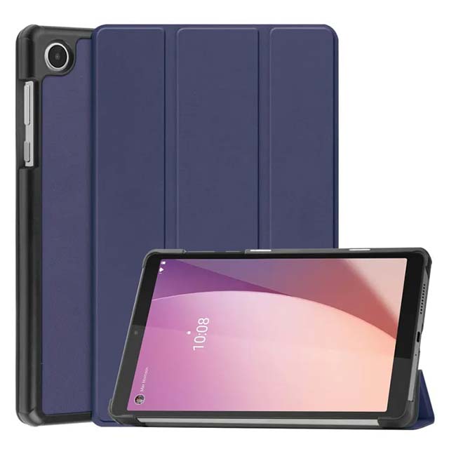 Premium Leather Tablet Case for Lenovo Tab M8 4th Gen (TB-300FU) – Custer Pure Color 3-Fold Holder