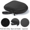 RAIACE Hard Case Travel Bag for Sony WH-CH500 & MDR-ZX330BT Wireless Headphones – Durable Black Protective Case with Black Lining