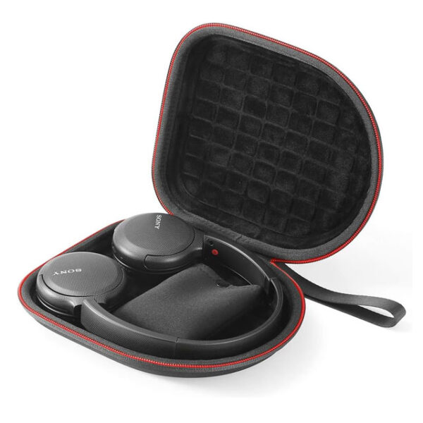 RAIACE Hard Case Travel Bag for Sony WH-CH500 & MDR-ZX330BT Wireless Headphones – Durable Black Protective Case with Black Lining