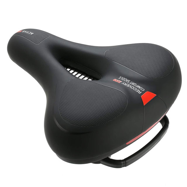 Ultimate Comfort Bike Seat – Memory Foam Waterproof Bicycle Saddle with Reflective Safety Strip & Universal Fit