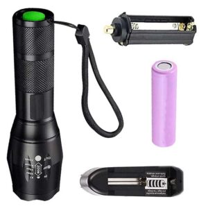 Ultra-Bright Multi-Purpose LED Flashlight – Waterproof, Zoomable 5-Mode Torch with Powerful Battery & Adjustable Focus for Hunting, Cycling, Camping, Climbing
