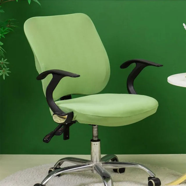Universal Elastic Office Chair Slipcover – Stretch Split Seat & Removable Backrest Protector Cover