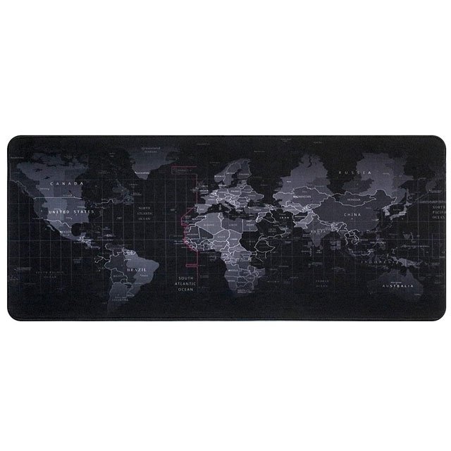 XL Extended Gaming Mouse Pad – 700mm x 300mm Non-Slip Cloth Mouse Mat with Overlock Stitch Edge, World Map Design for Home Office, Laptop, and PC Gaming Desk Accessory
