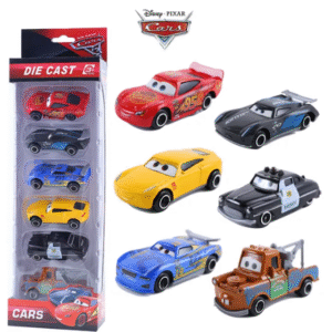 Disney Pixar Diecast Car Set – 1:55 Lightning McQueen, Jackson Storm & Mack Truck Toy Models for Kids
