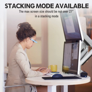 Dual Monitor Desk Mount – Adjustable Arm Stand for 2 Computer Screens, Ergonomic Monitor Holder for Office or Home Setup