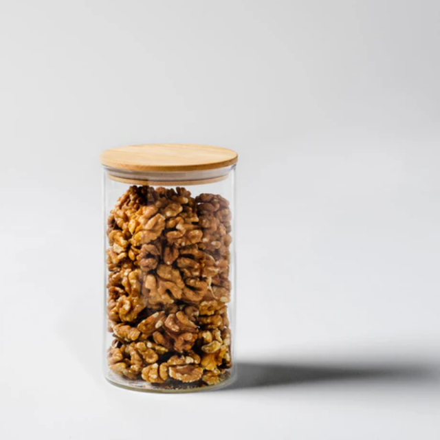 Glass Storage Jars Set of 4 – Airtight Clear Containers for Pantry, Kitchen Organization, Food Storage