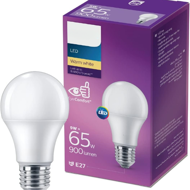 LED Bulb 9W E27 3000K Warm White – 230V Energy-Efficient Light for Home & Office