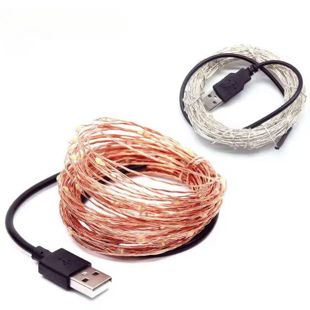 LED String Fairy Lights – Colorful Copper Wire Star Lights for Indoor & Outdoor Decoration