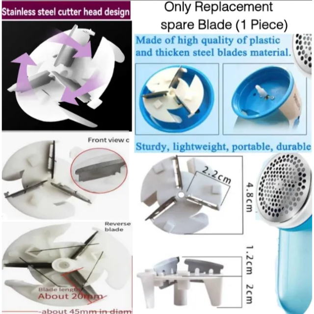 Lint Remover Replacement Head – Fabric Shaver Blade for Removing Hair, Lint & Fuzz from Clothing