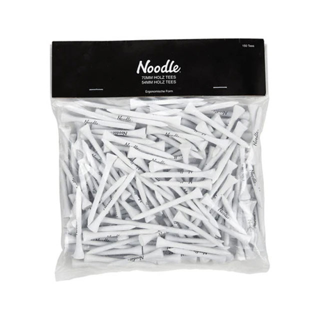 NOODLE Golf Wooden Tees – Premium Durable Set of 150 for Driving Range & Practice Sessions
