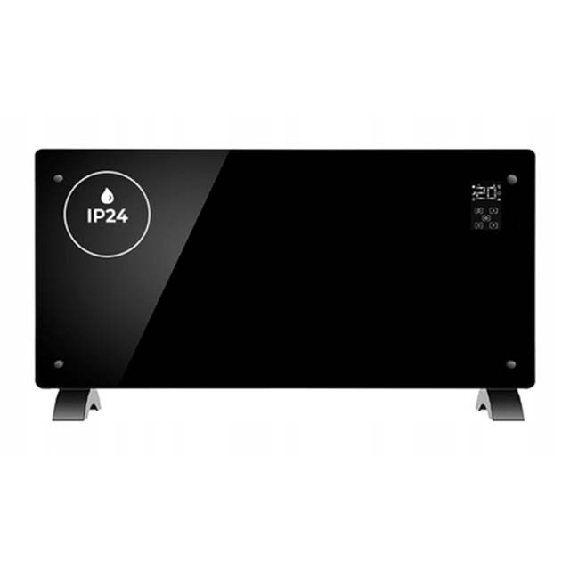 PILOT 2000W Glass Electric Heater with WiFi Control – Sleek Black Smart Heating Unit