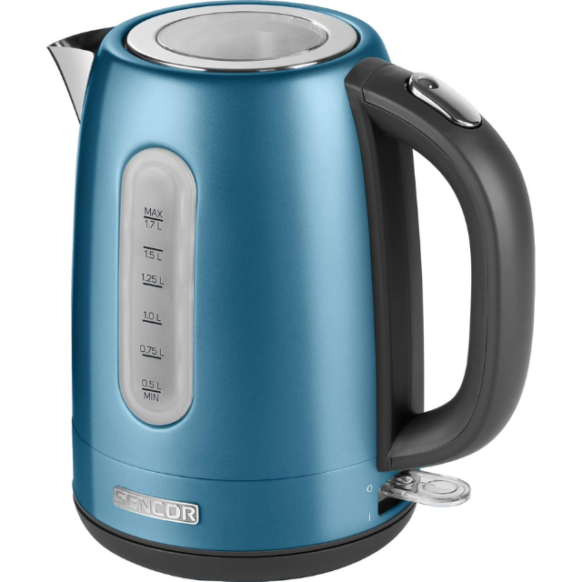 SENCOR Stainless Steel Electric Kettle 1.7L – 2150W Fast Boil with LED Light & Removable Filter, SWK 1772BL