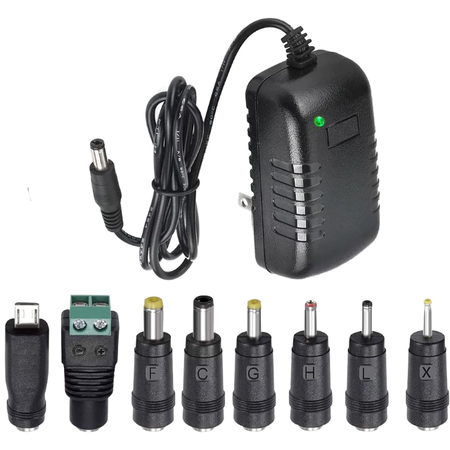 12V 2A AC DC Power Adapter – Switching Power Supply with DC Connector for LED Strips, CCTV, and Electronics